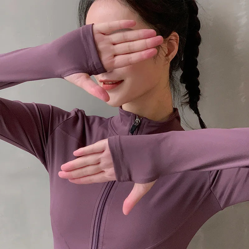 Women Sport Zipper Yoga Jacket