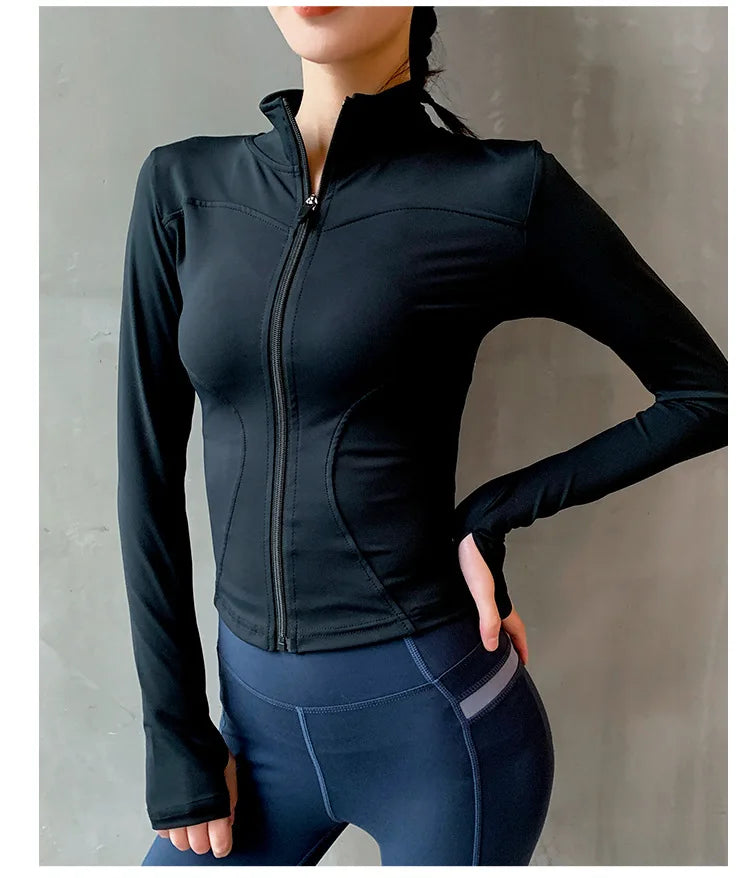 Women Sport Zipper Yoga Jacket