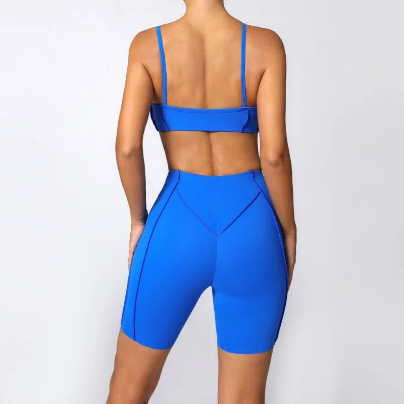 High Waisted Peach Hip Quick Drying Sports Bra Suits