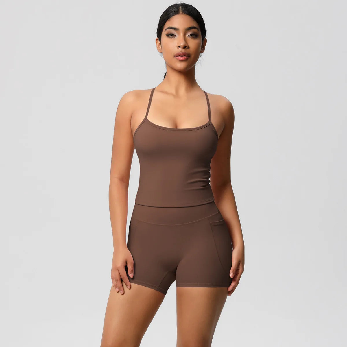 Quick Drying Brushed Sling Yoga Shorts