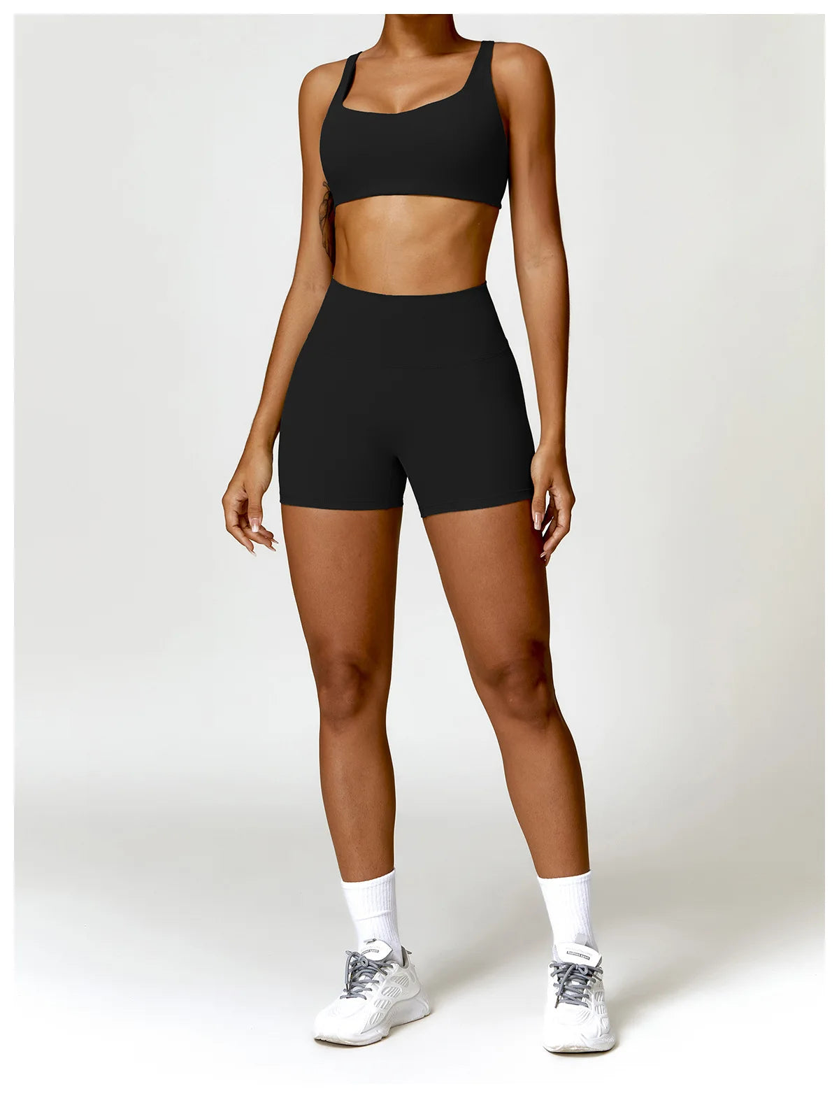 Long Sleeve Crop Top & High-Waist Leggings