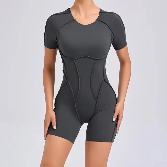 Athletic Wear Padding One-Piece Women Gym Jumpsuit