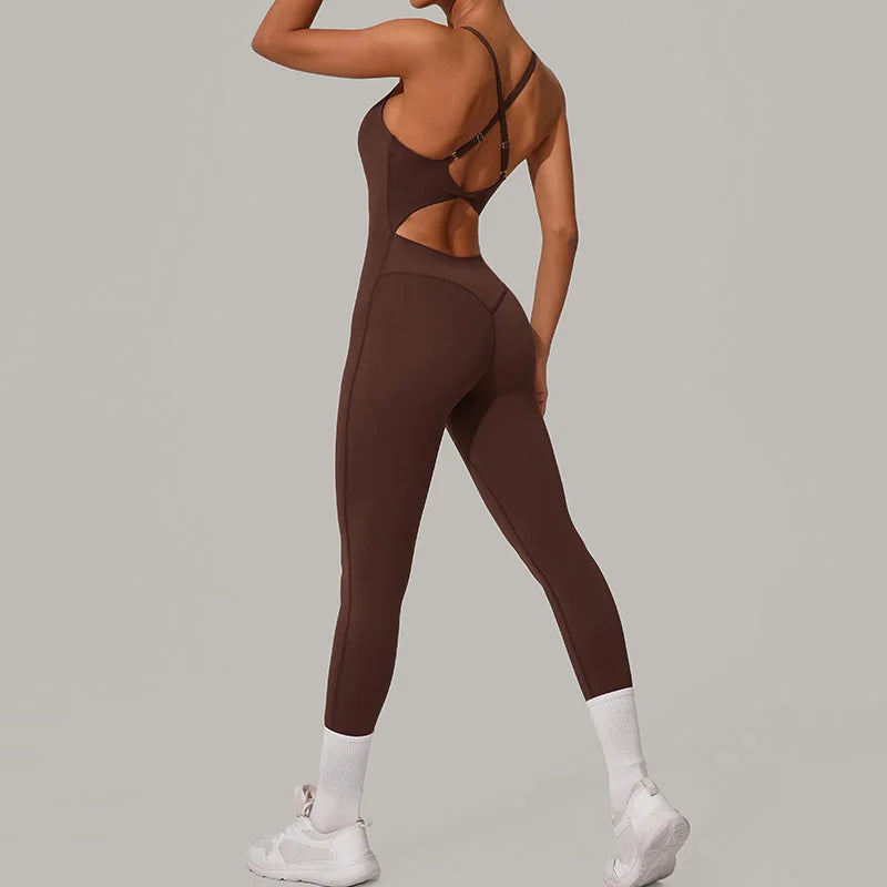 U-Neck Adjustable High-Waisted One Piece Bodysuit