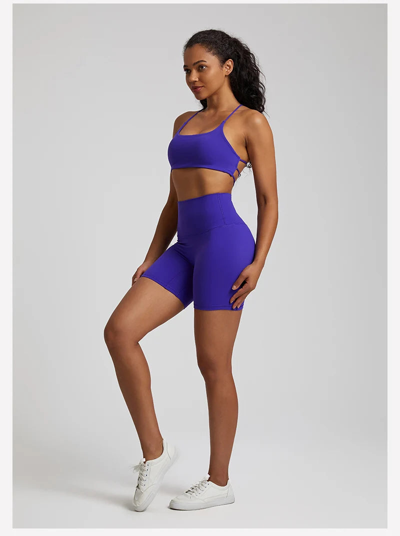 High Stretch Backless Sport Bra Suits Yoga Set
