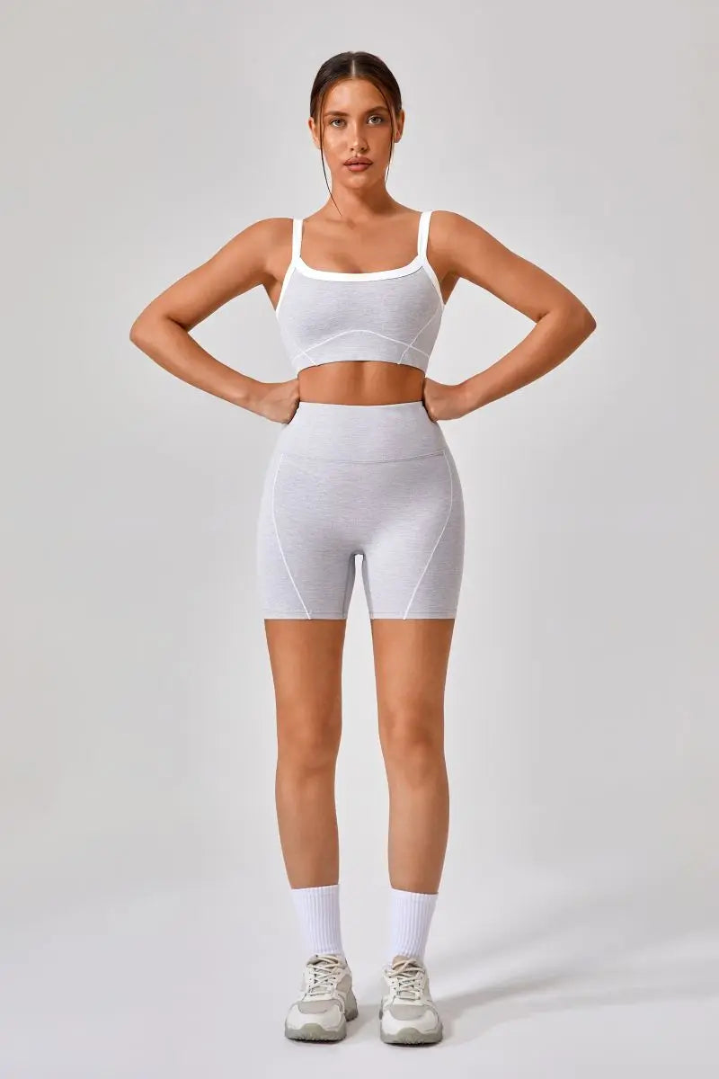 High Waist Flare Split Leggings 2pcs Yoga Suit