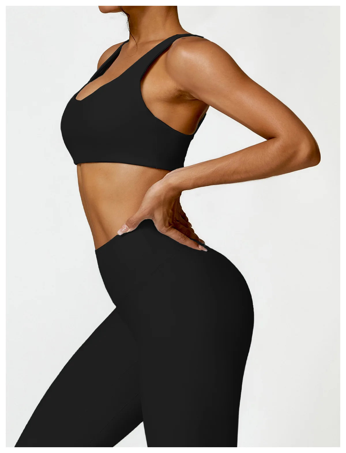 Long Sleeve Crop Top & High-Waist Leggings
