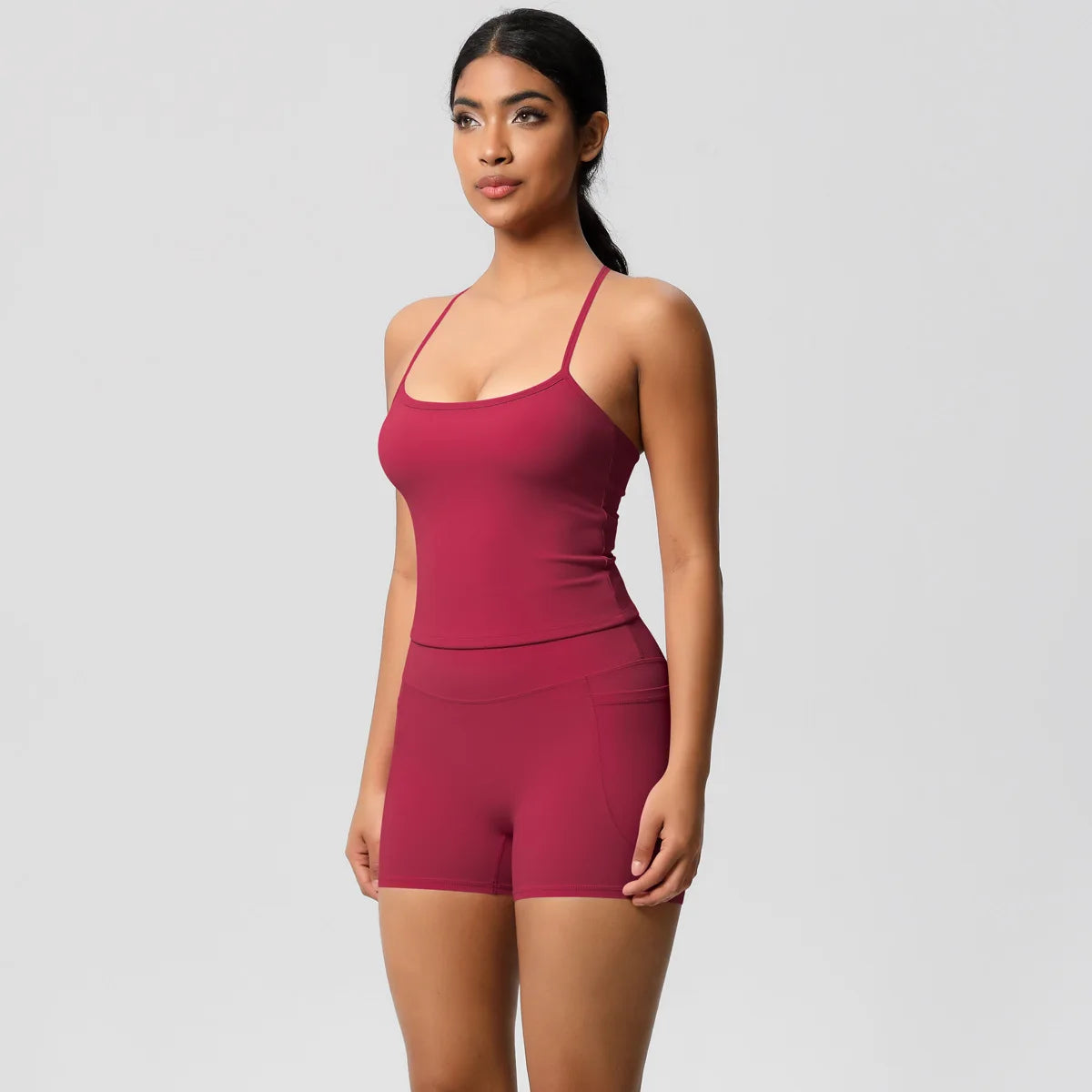 Quick Drying Brushed Sling Yoga Shorts