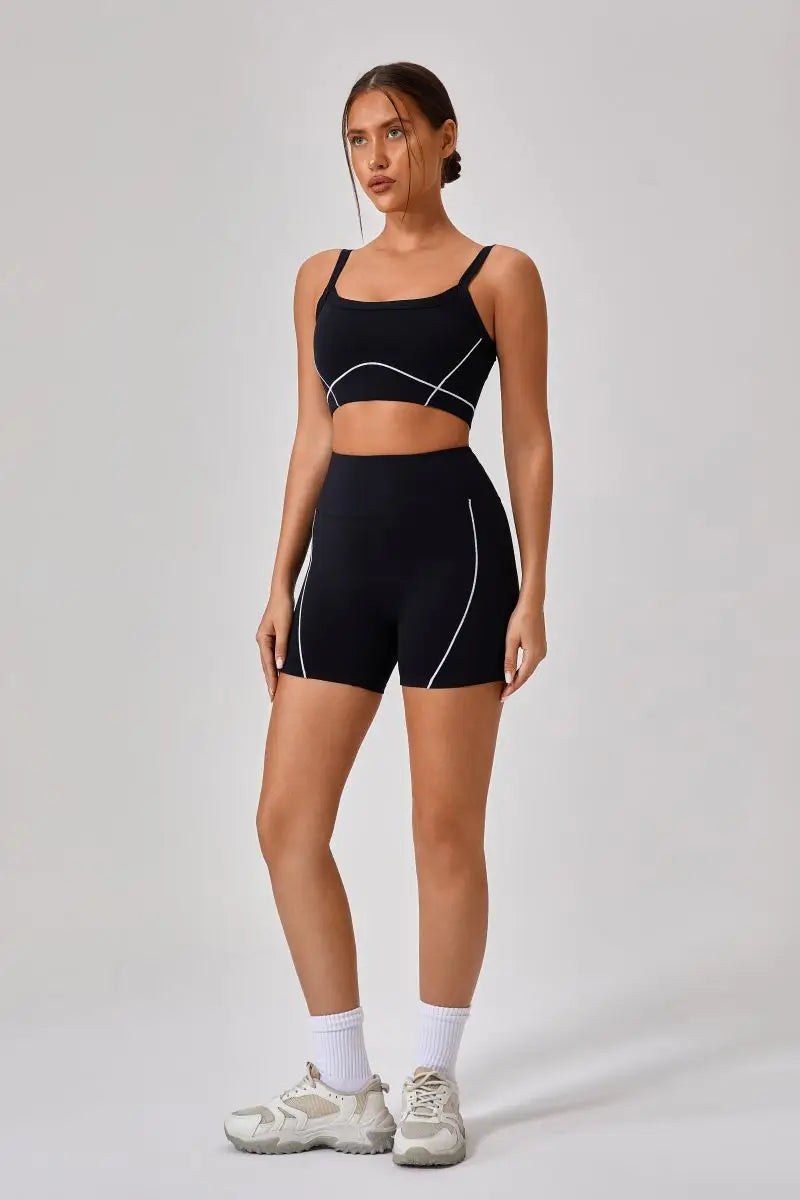 High Waist Flare Split Leggings 2pcs Yoga Suit