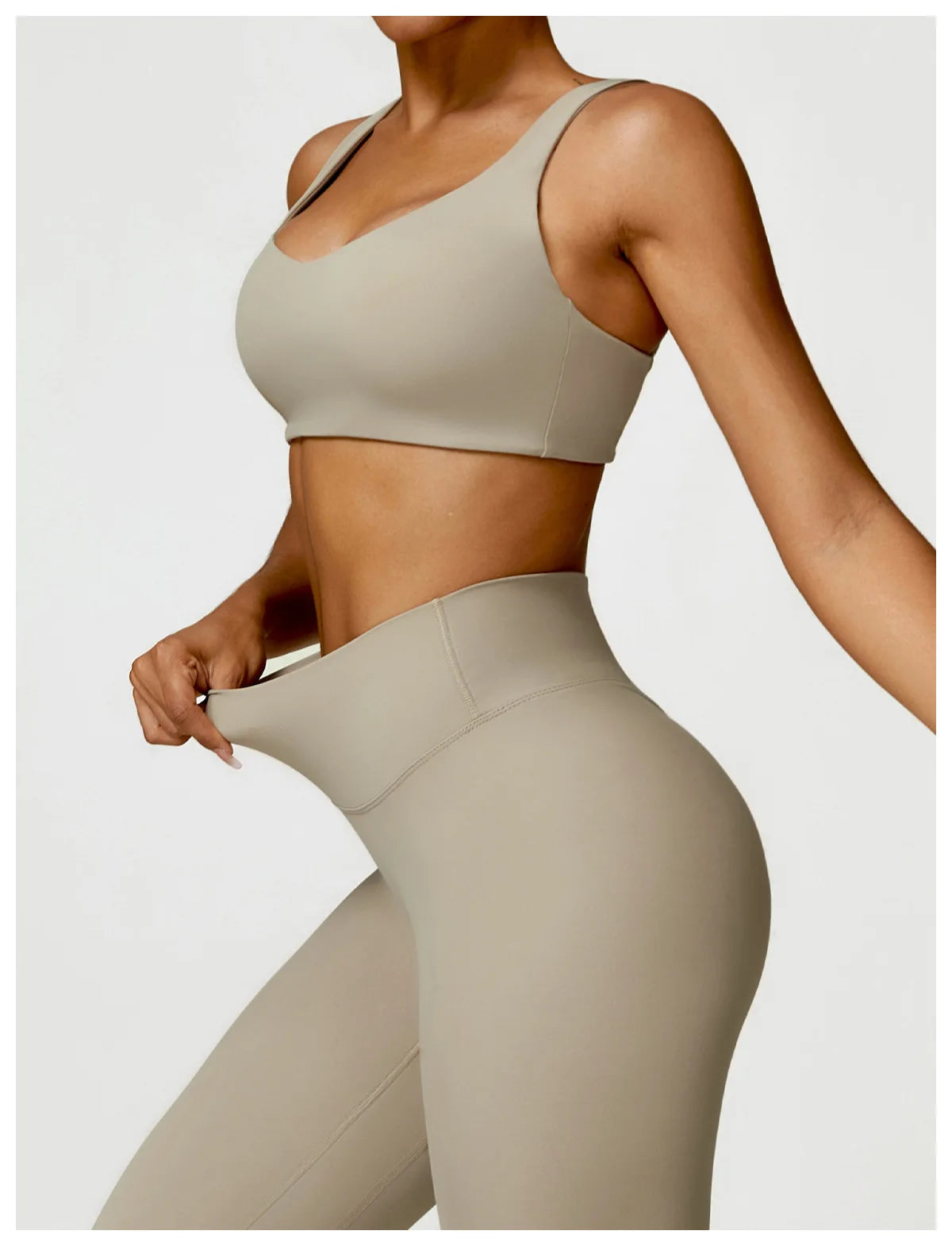 Long Sleeve Crop Top & High-Waist Leggings