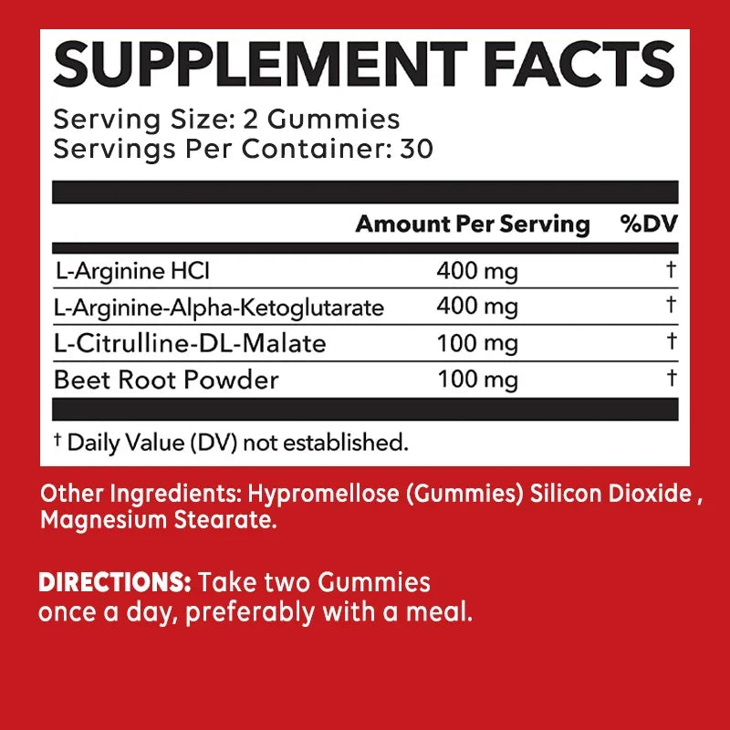 L-Arginine Supplement 30 Gummies