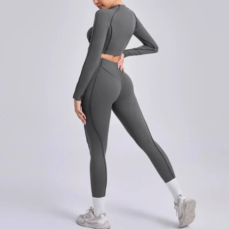High Waist Skinny Breathable Seamless Yoga Set