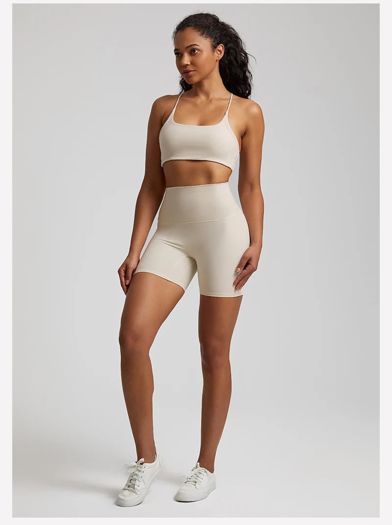High Stretch Backless Sport Bra Suits Yoga Set