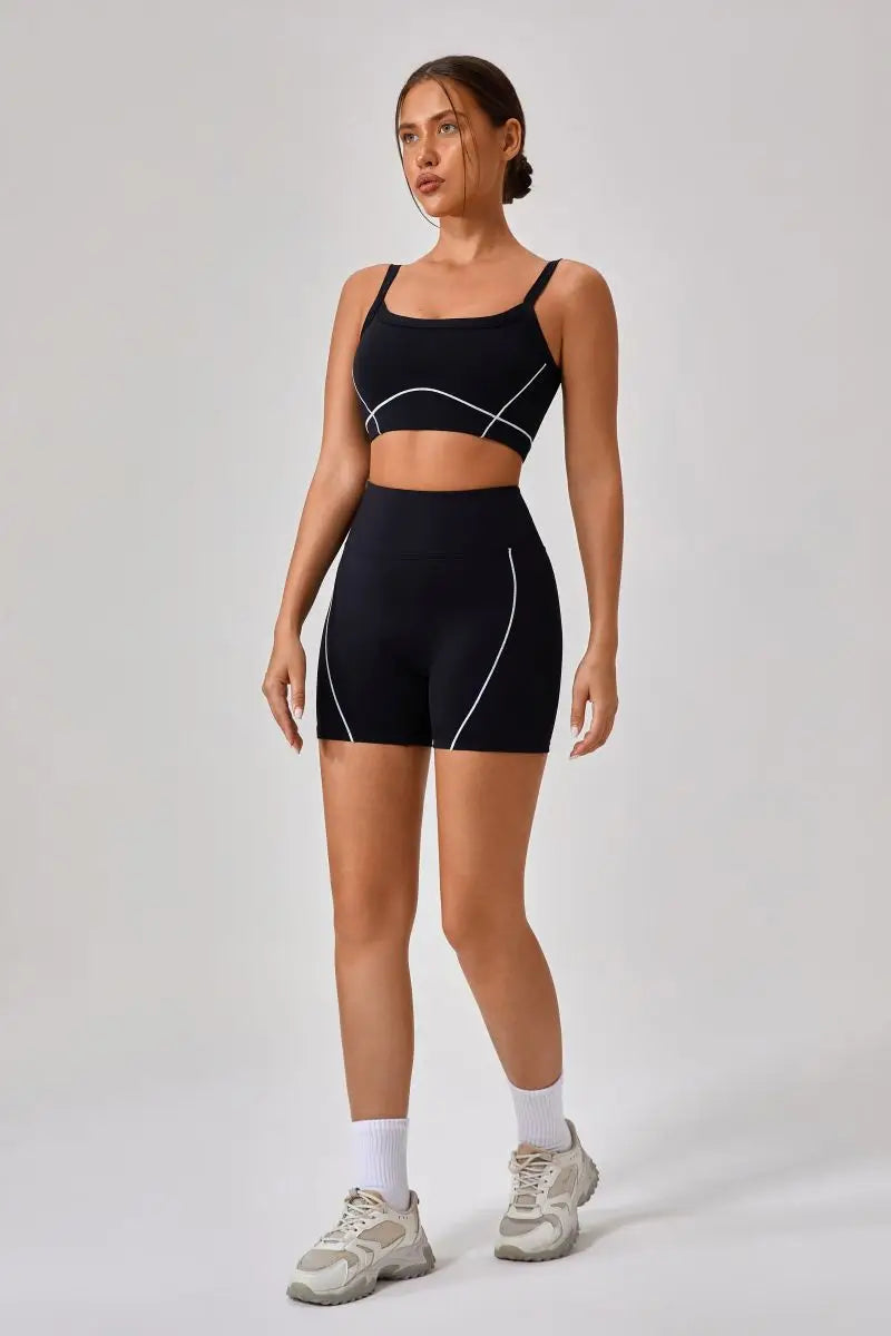 High Waist Flare Split Leggings 2pcs Yoga Suit
