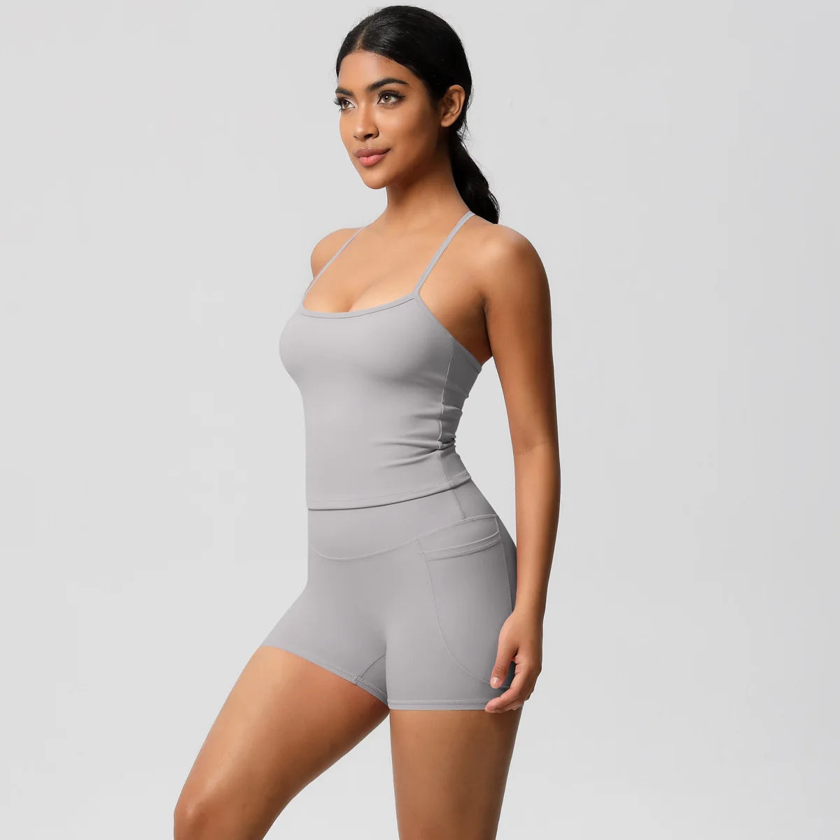 Quick Drying Brushed Sling Yoga Shorts