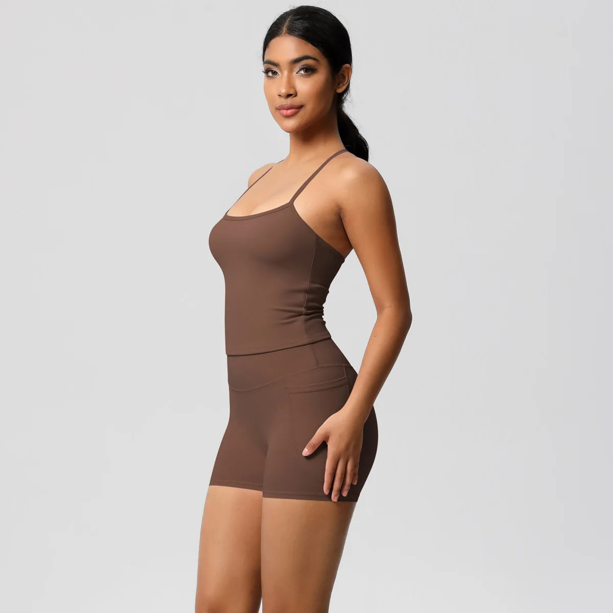 Quick Drying Brushed Sling Yoga Shorts