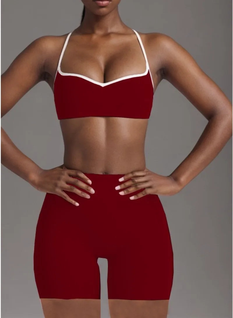 Seamless High Elasticity Yoga Bra Pants Set