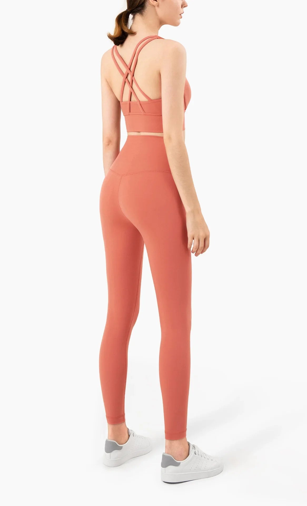 Cross-Back Sports Bra & High-Waist Leggings