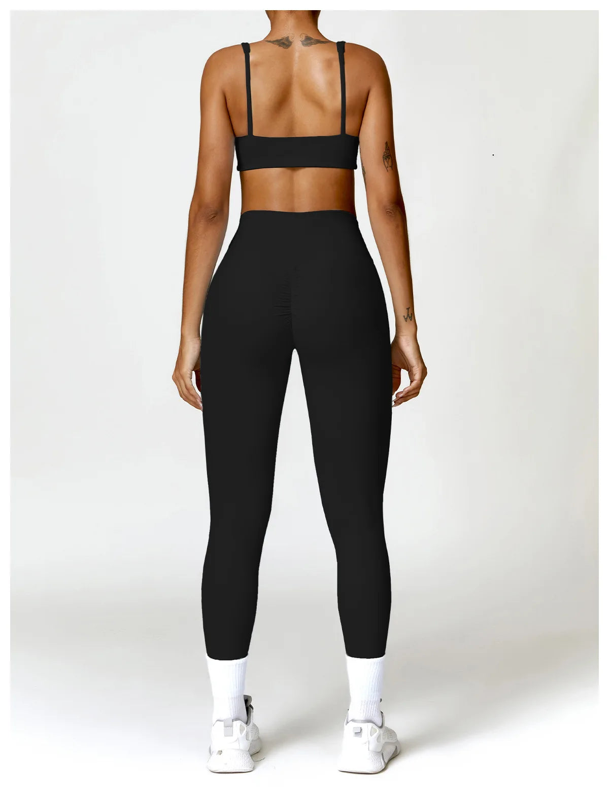 Long Sleeve Crop Top & High-Waist Leggings