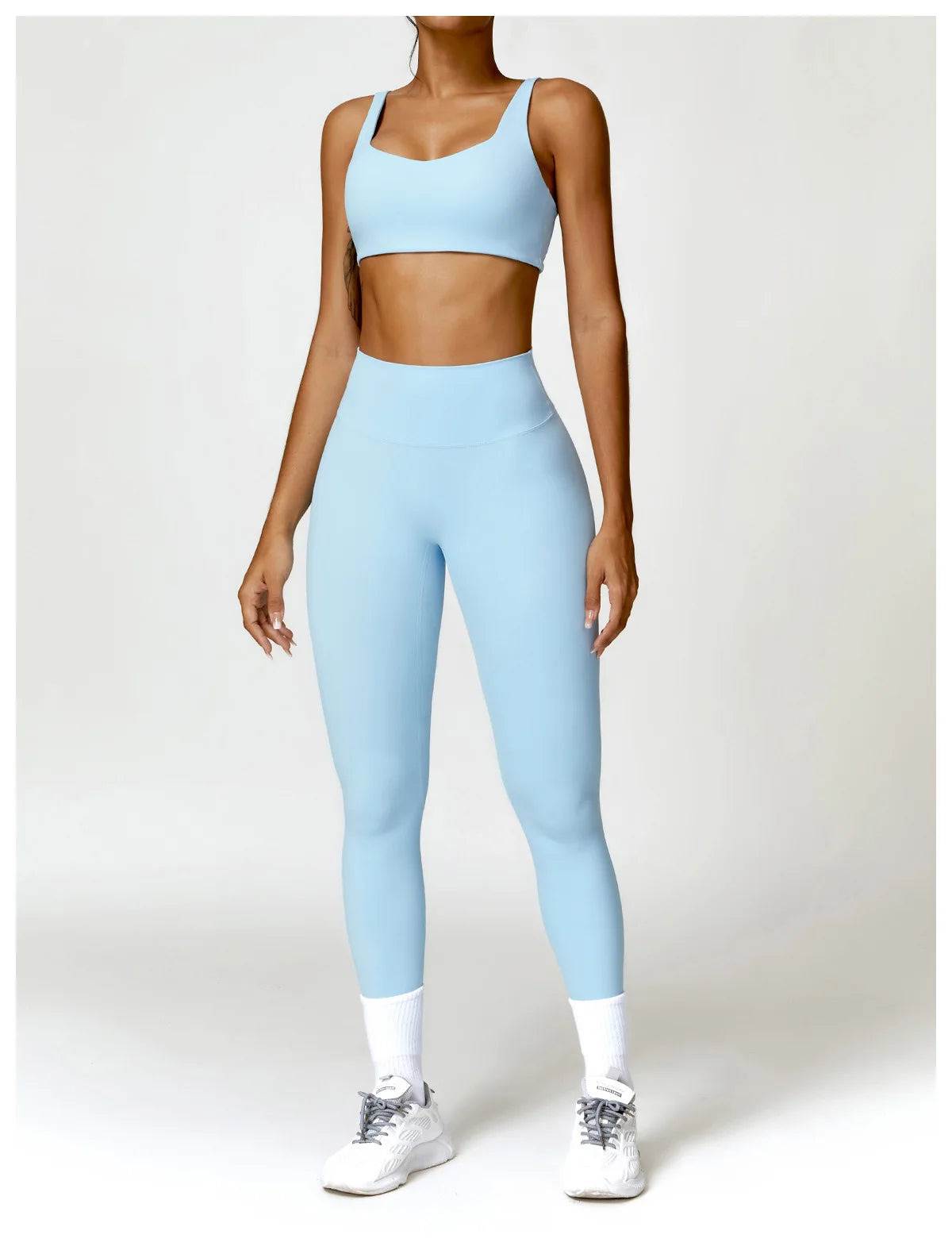 Long Sleeve Crop Top & High-Waist Leggings
