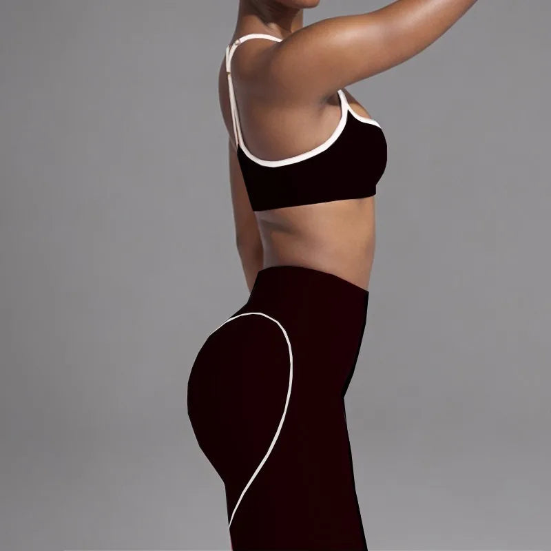 Seamless High Elasticity Yoga Bra Pants Set
