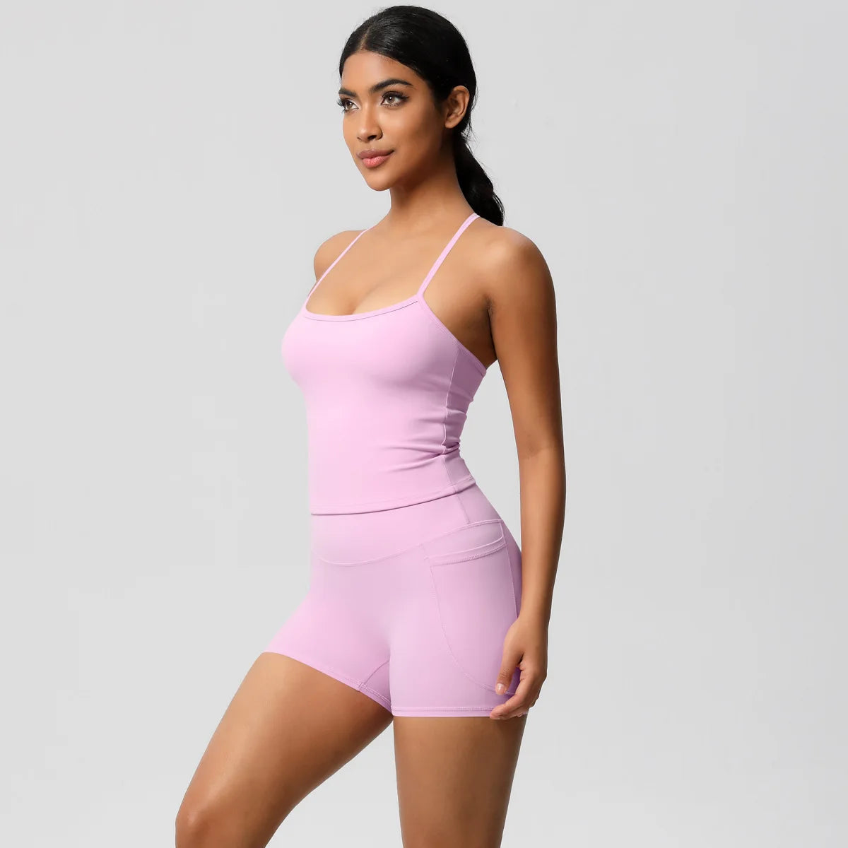 Quick Drying Brushed Sling Yoga Shorts