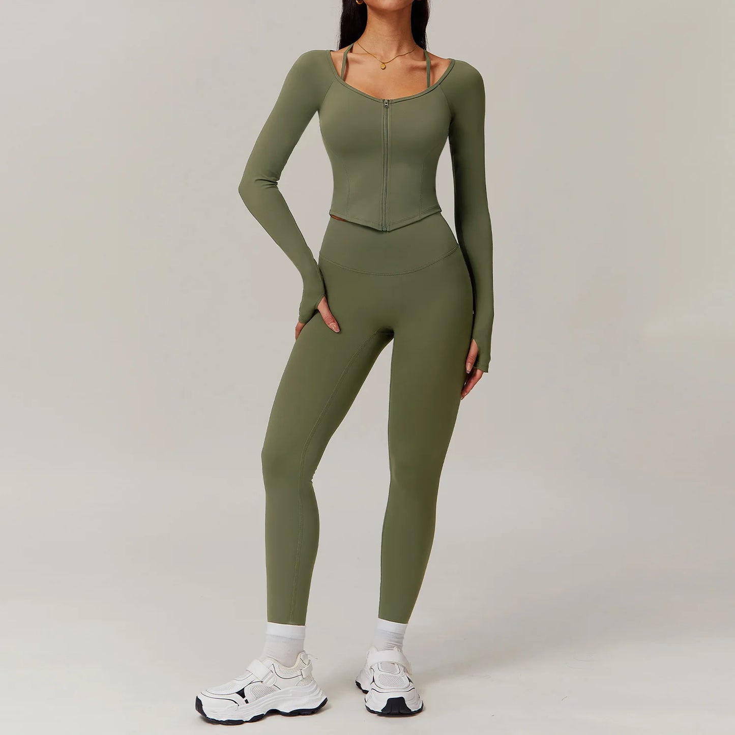 Long Sleeve Crop Top & Leggings