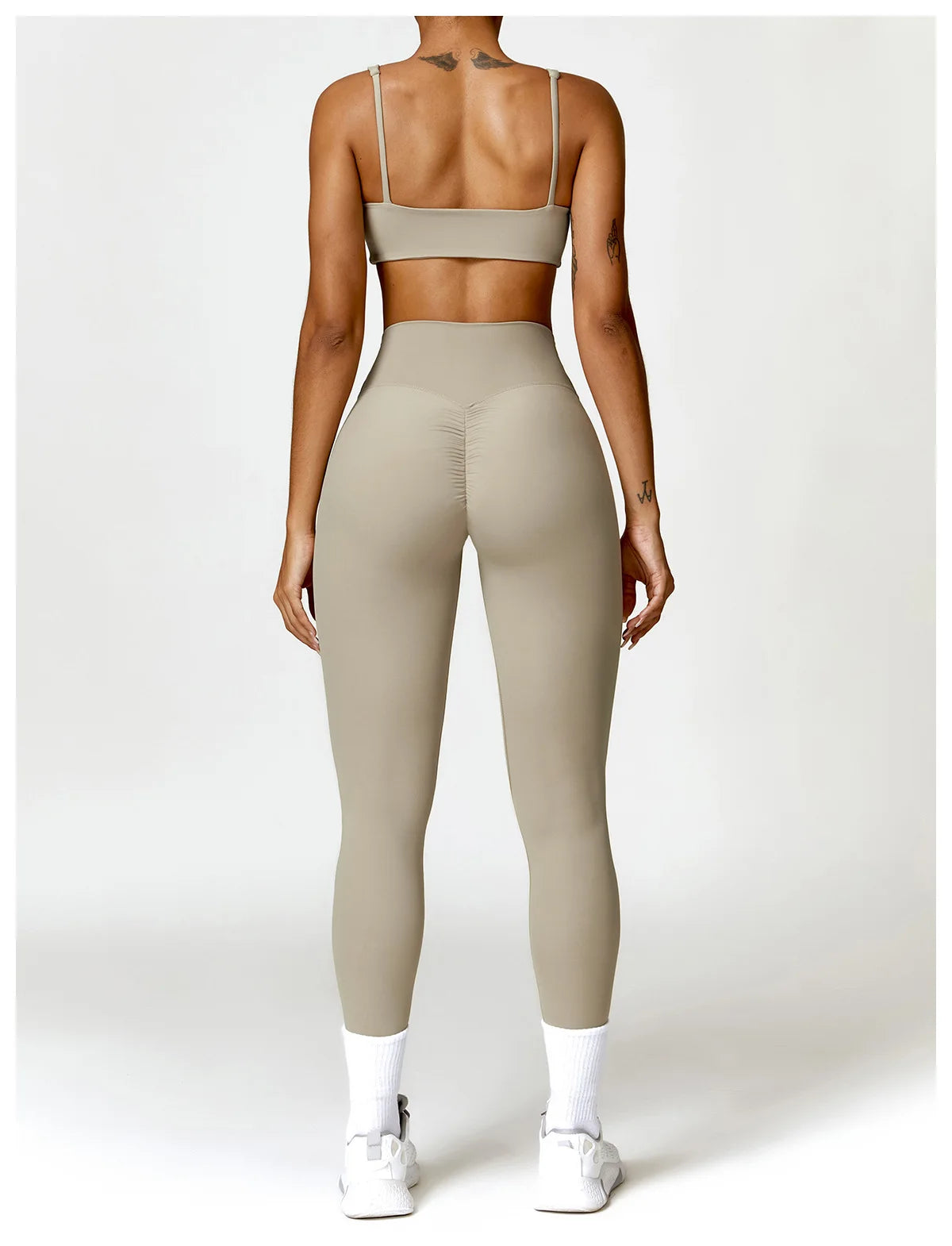 Long Sleeve Crop Top & High-Waist Leggings