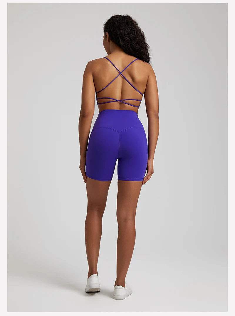 High Stretch Backless Sport Bra Suits Yoga Set