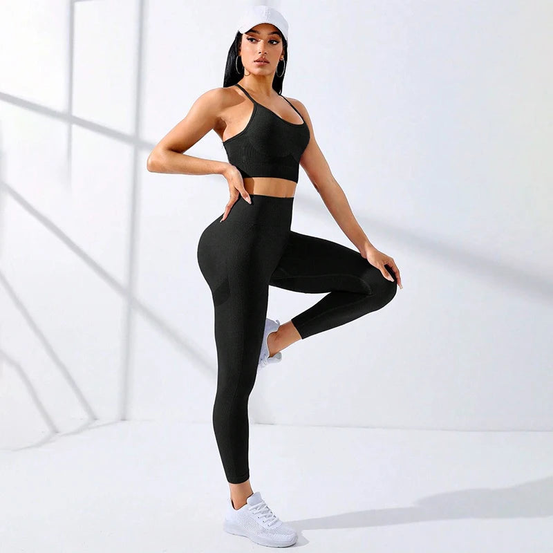 Seamless Breathable Bra Top Leggings Set