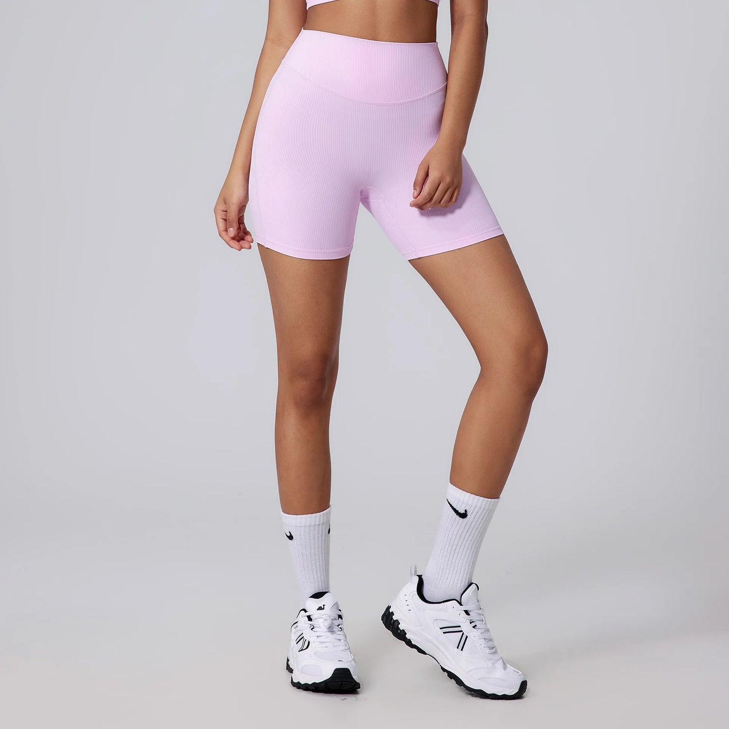 Seamless High Waist Ruching Gym Shorts