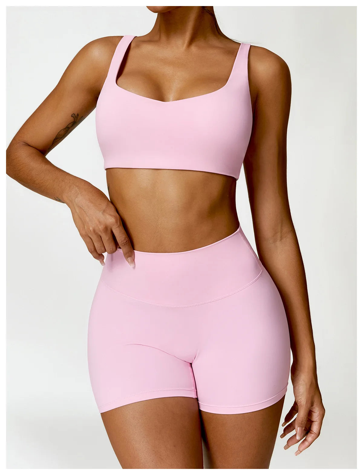 Long Sleeve Crop Top & High-Waist Leggings