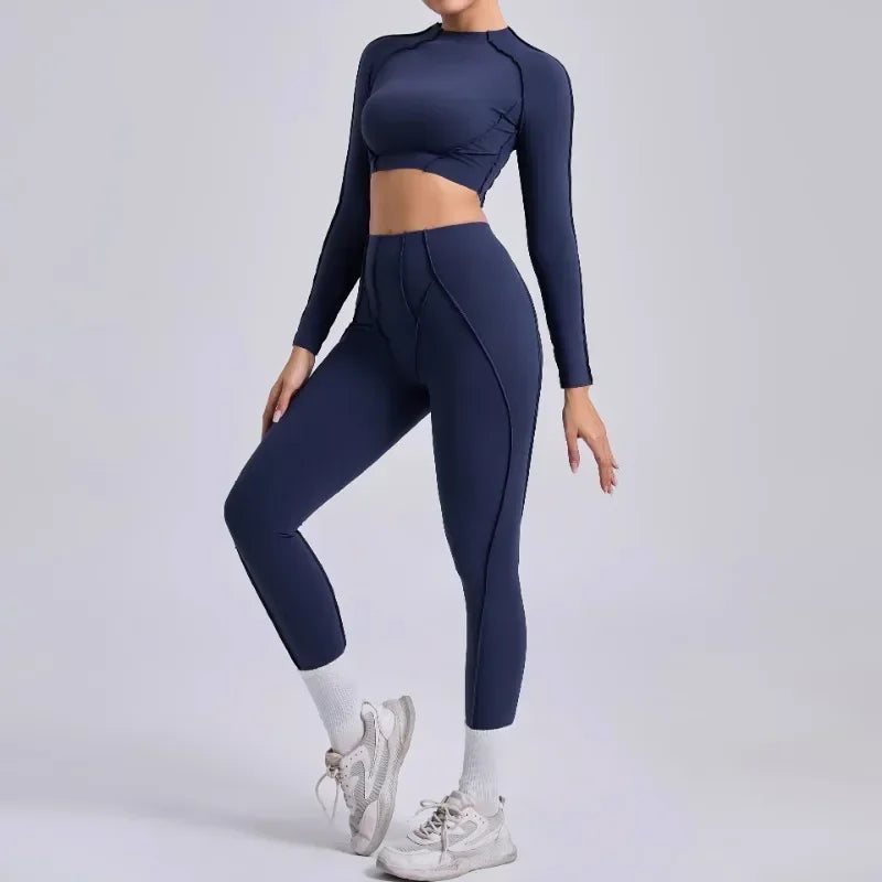 High Waist Skinny Breathable Seamless Yoga Set