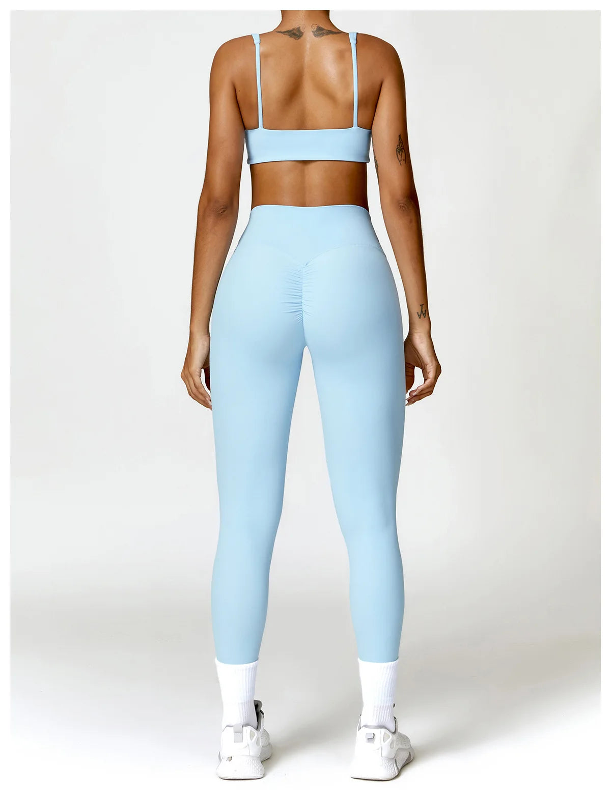 Long Sleeve Crop Top & High-Waist Leggings