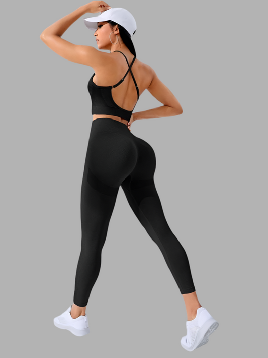 Seamless Stretch Sports Bra & Leggings