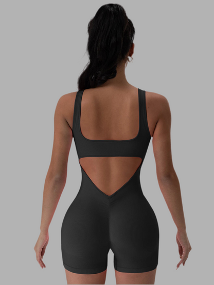Backless Sleeveless Gym Jumpsuit
