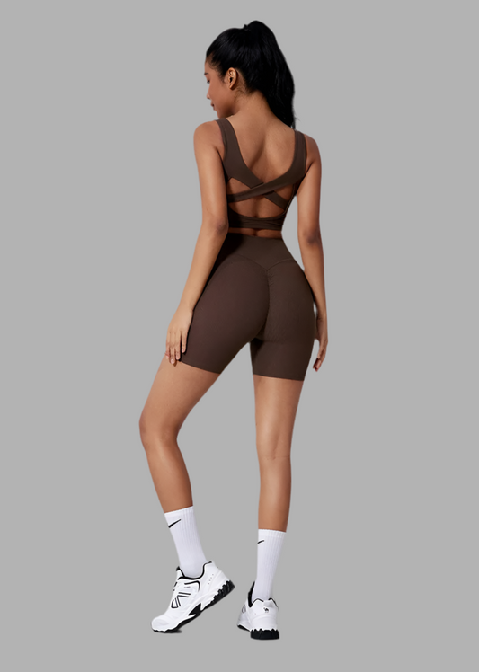 Seamless High Waist Ruching Gym Shorts