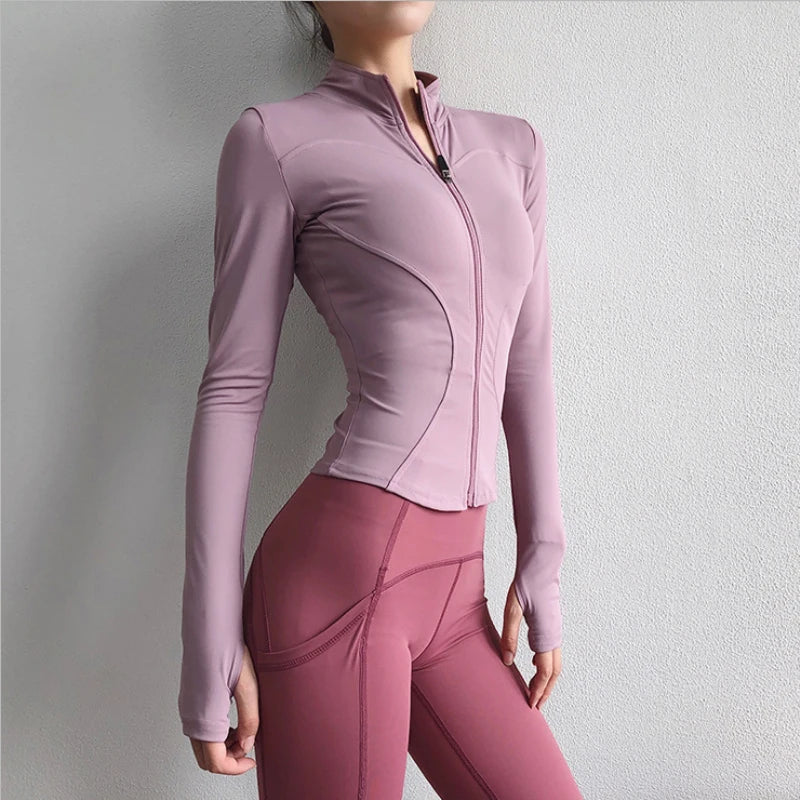 Women Sport Zipper Yoga Jacket