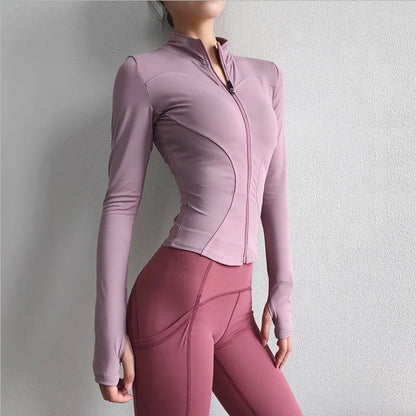 Women Sport Zipper Yoga Jacket