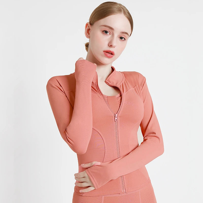 Women Sport Zipper Yoga Jacket