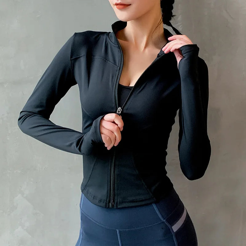 Women Sport Zipper Yoga Jacket