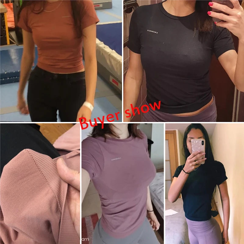 Seamless Short Sleeve Yoga Top