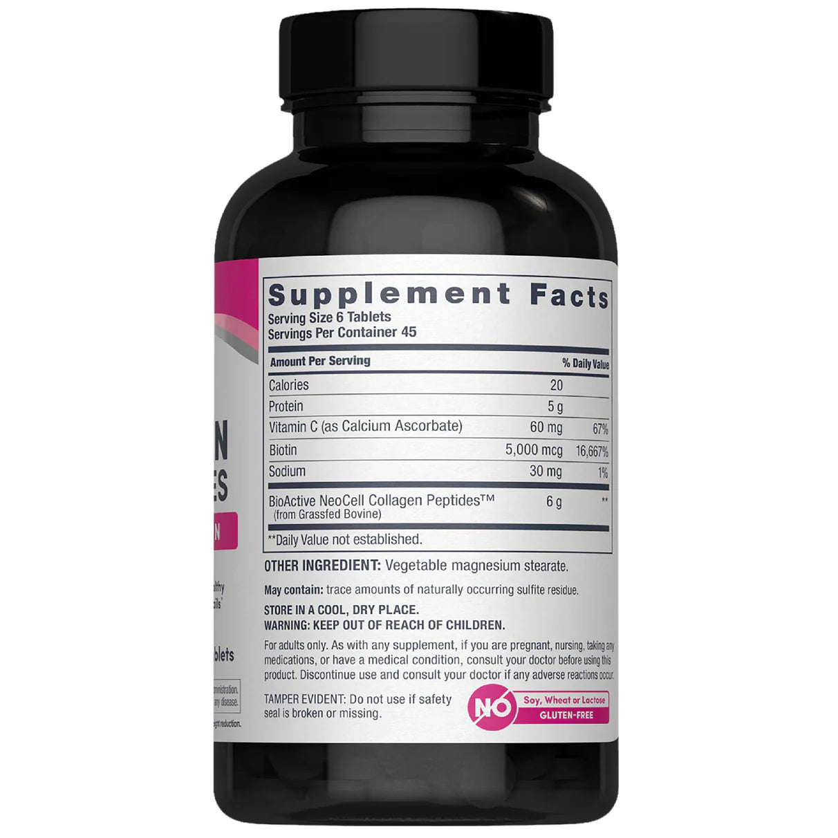 Grassfed Collagen Peptides + C & Biotin, 270 Caplets