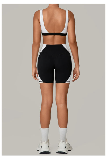 Women's Spliced Sports High Waist Yoga Set
