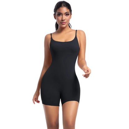 Seamless Jumpsuit Romper Backless Set