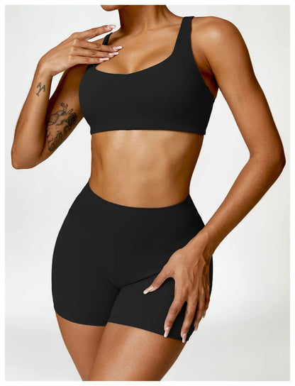Long Sleeve Crop Top & High-Waist Leggings