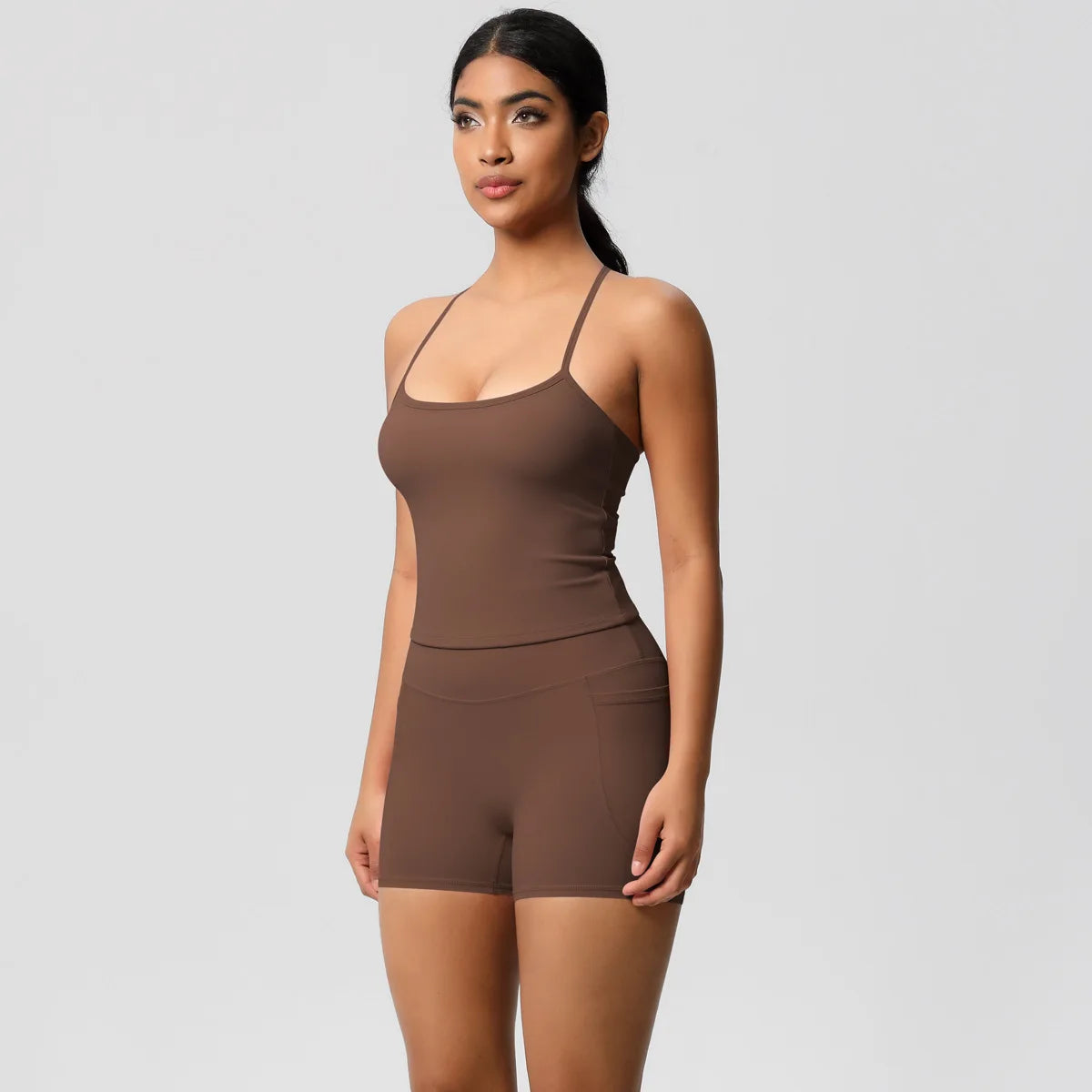 Quick Drying Brushed Sling Yoga Shorts