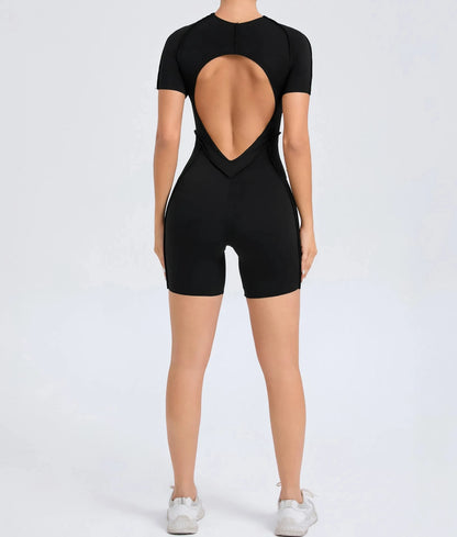 Athletic Wear Padding One-Piece Women Gym Jumpsuit