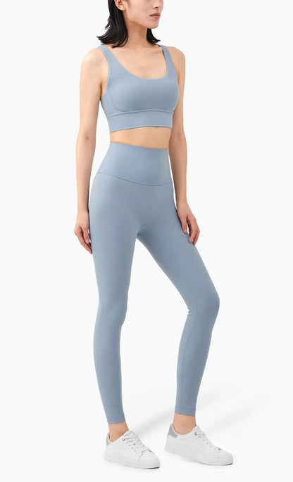 Cross-Back Sports Bra & High-Waist Leggings
