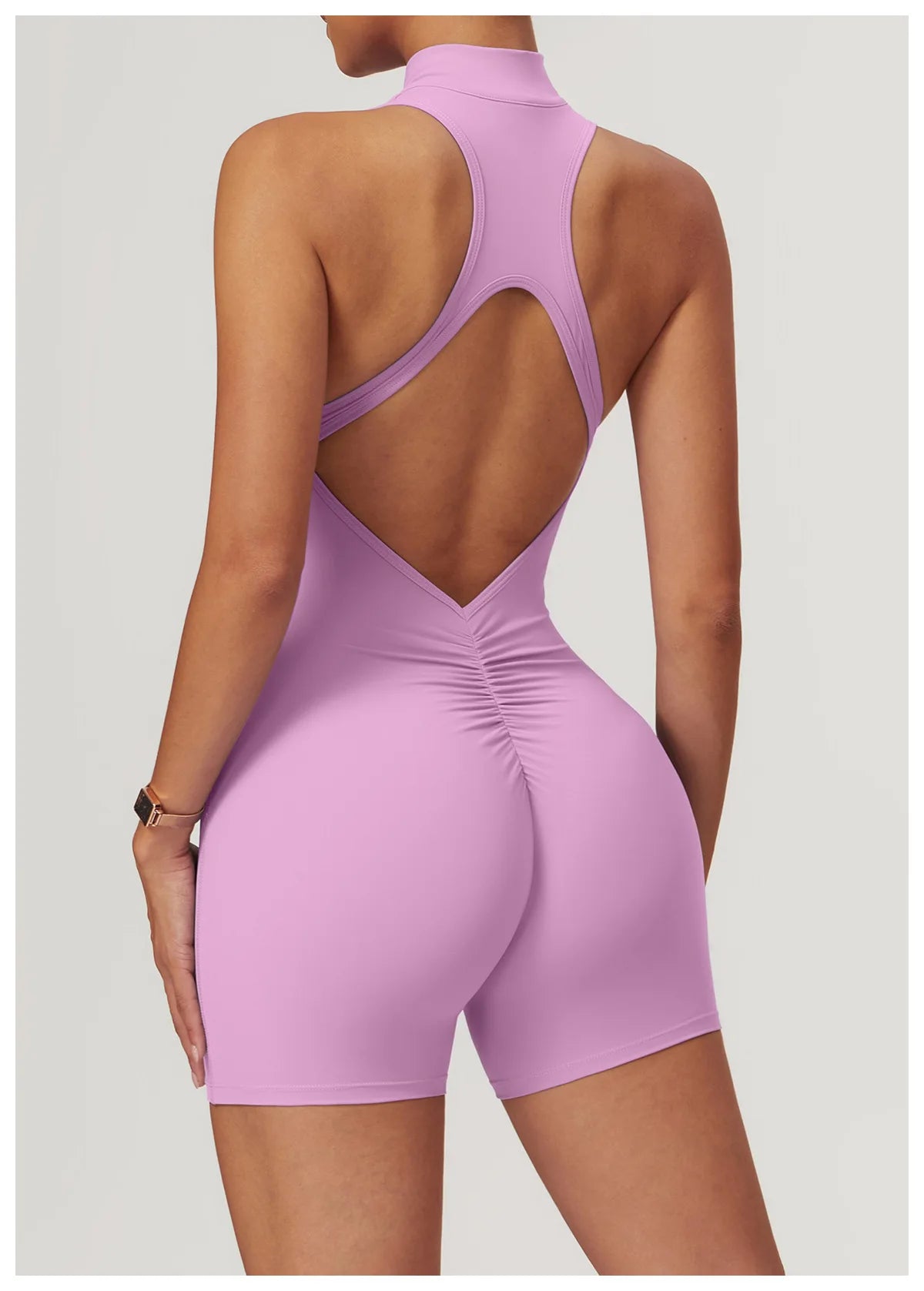 Scrunch Sporty Short Jumpsuit with Bar Suit