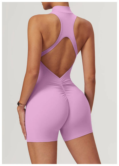 Scrunch Sporty Short Jumpsuit with Bar Suit